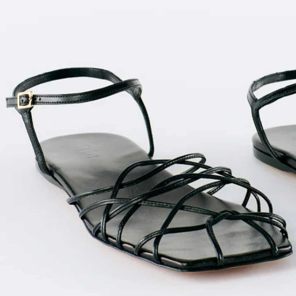 Tibi Berneice Kidskin Sandal Black Size 37